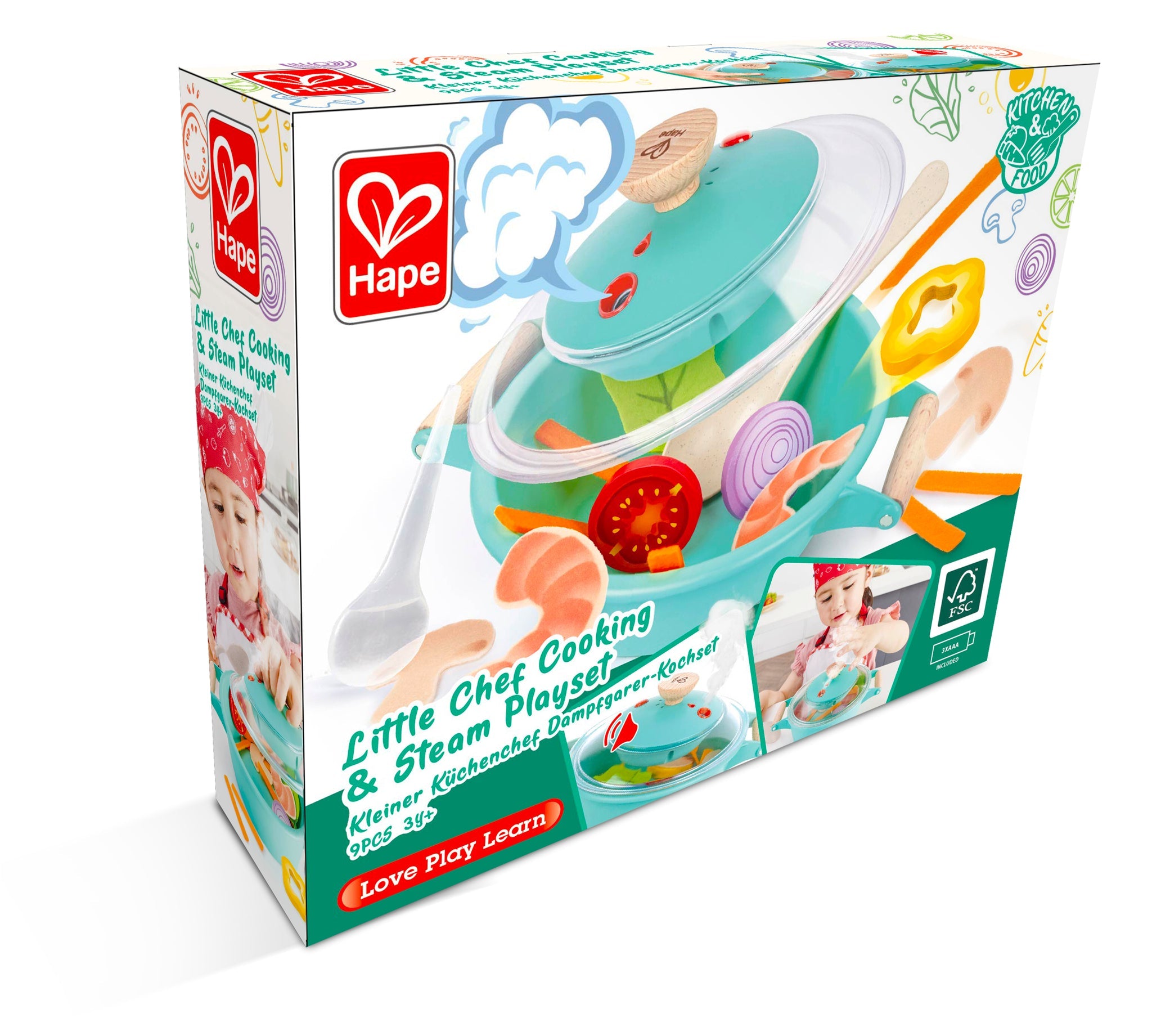 Hape Little Chef Cooking & Steam Playset
