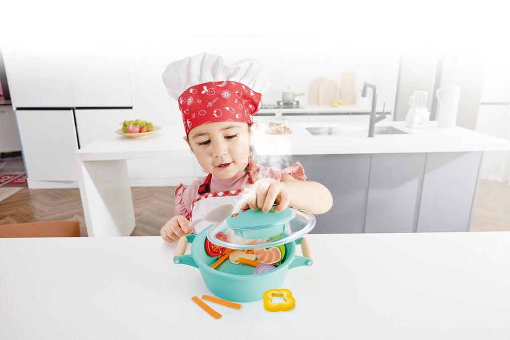 Hape Little Chef Cooking & Steam Playset