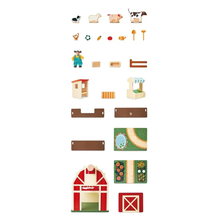 Hape Happy Farm Playset